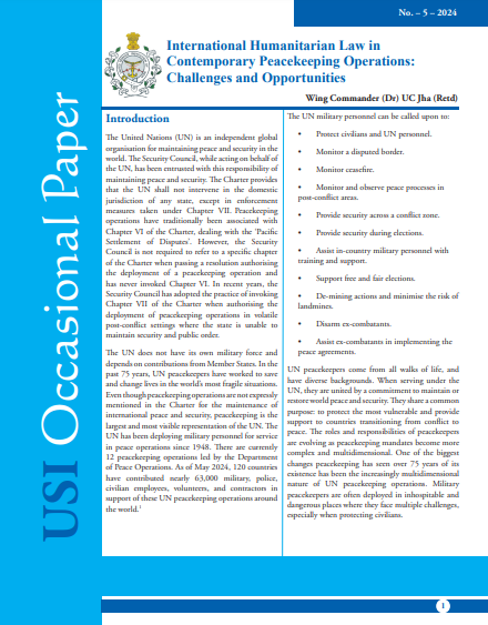 International Humanitarian Law in Contemporary Peacekeeping Operations: Challenges and Opportunities